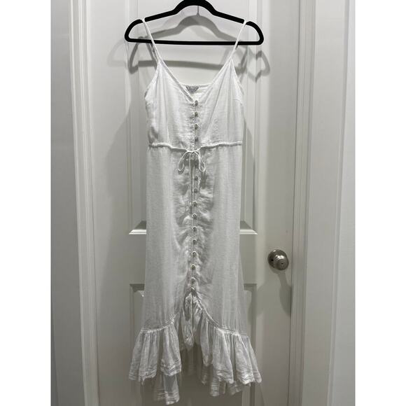NWT Rails Frida Midi Tank Linen Dress in White Sz XS - Picture 2 of 12